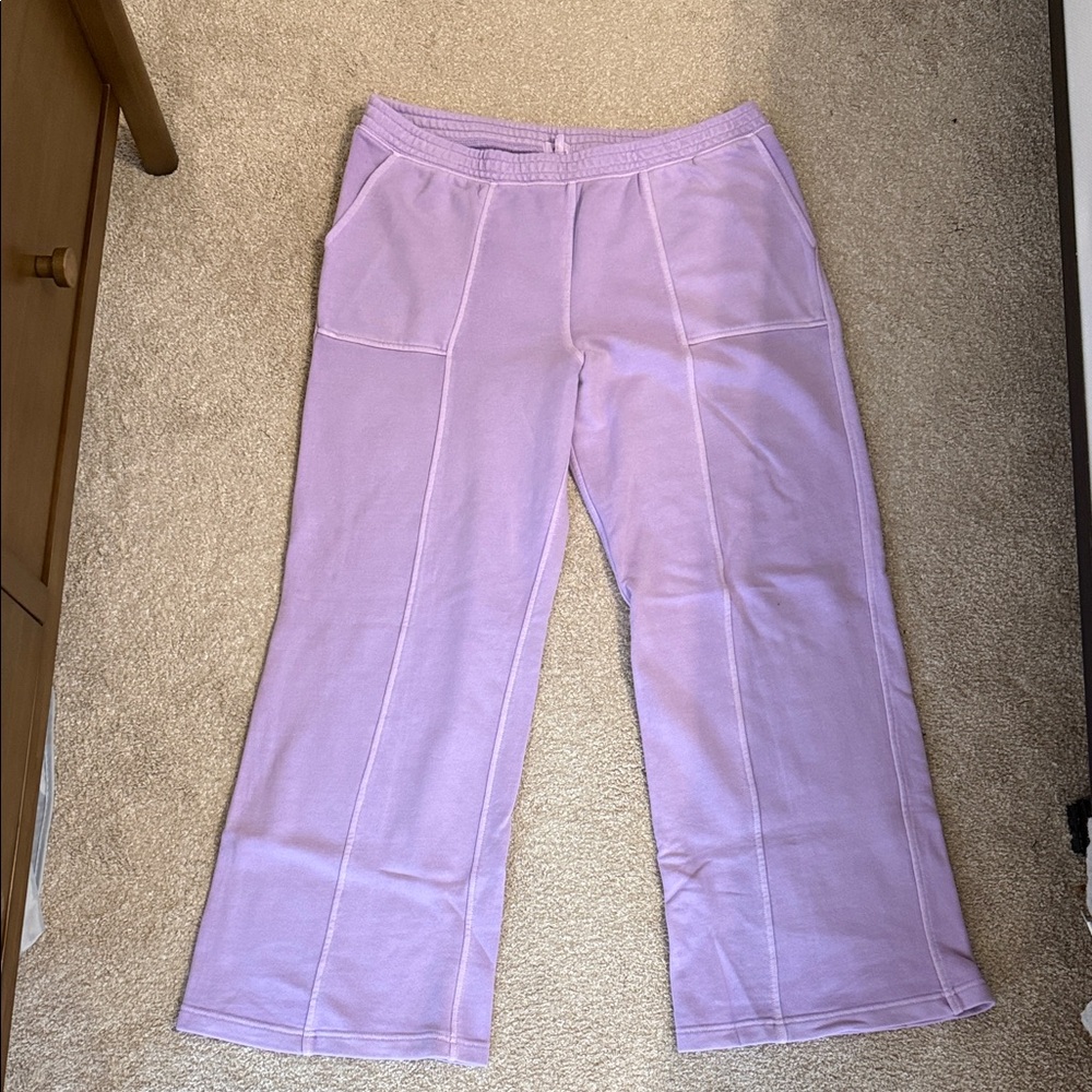 Aerie Lavender Wide-Leg Pants